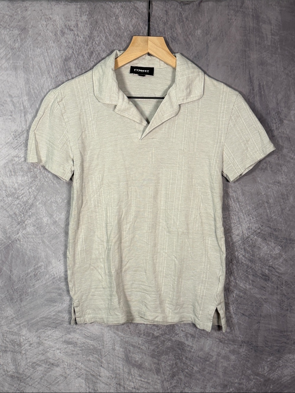 Express Men’s Short Sleeve Polo Shirt - Light Beige